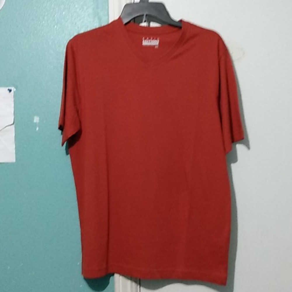 Red polo shirt